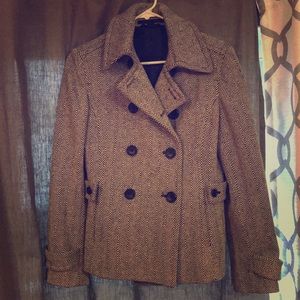 Black and white herringbone jacket